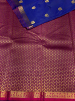 Royal blue and magenta soft silk saree - PSE2