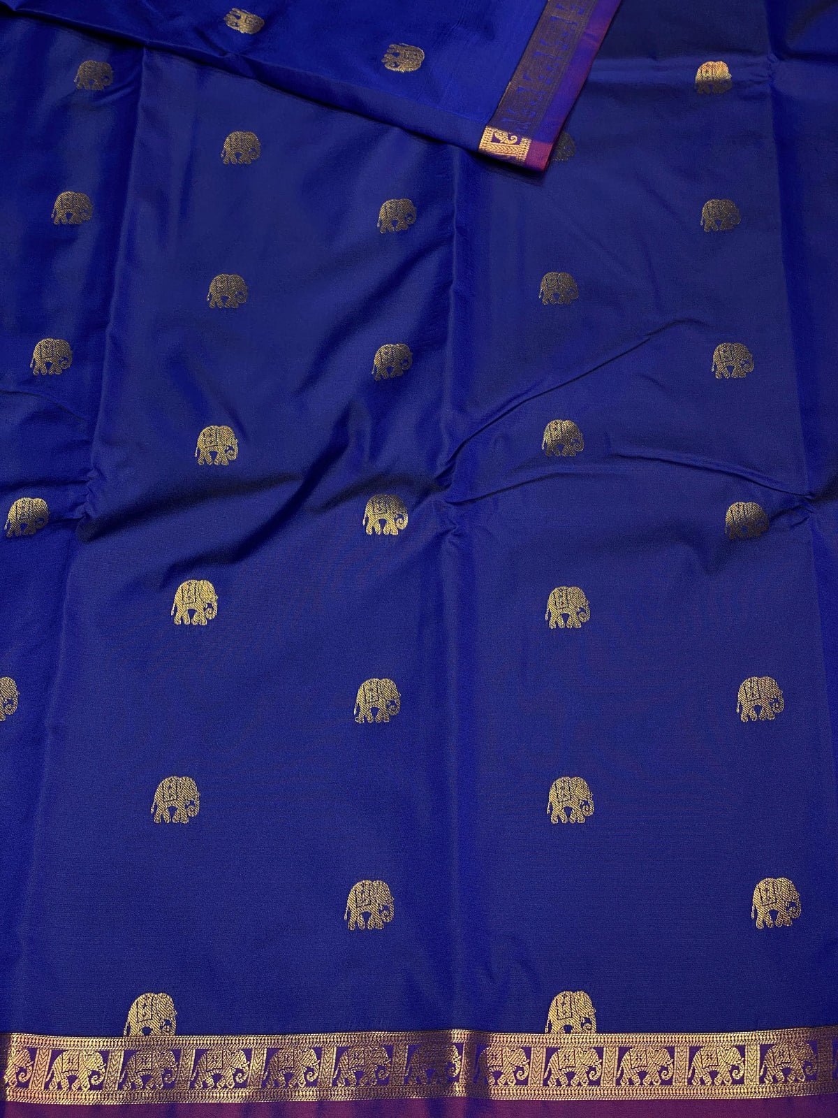 Royal blue and magenta soft silk saree - PSE2