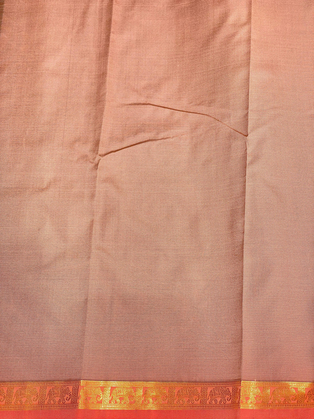 Bottle green and peach soft silk saree - PSE3