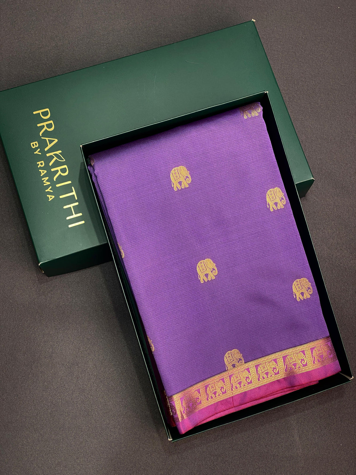 Lavender and maroon soft silk saree - PSE4
