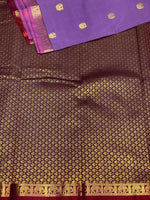 Lavender and maroon soft silk saree - PSE4