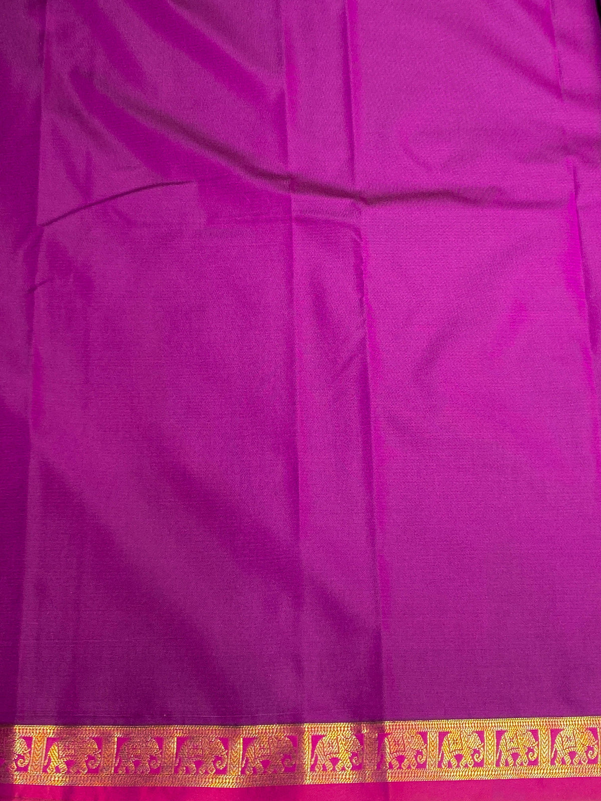 Vadamalli and green soft silk saree - PSE5