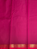 Mustard yellow and magenta soft silk saree - PSE8