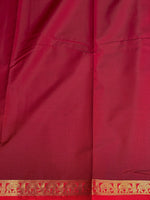 Dark green and maroon soft silk saree - PSE9