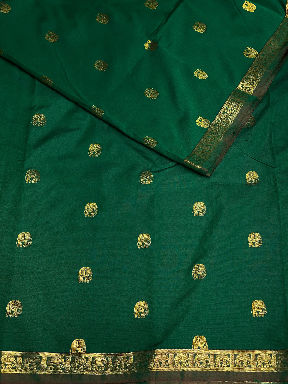 Green and purple soft silk saree - PSE11