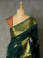 Green and purple silk saree- PSPP11