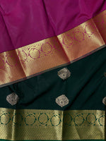 Green and purple silk saree- PSPP11