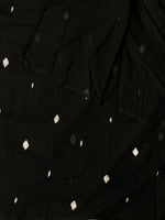 Handloom khadi cotton saree in black - PKHADI2