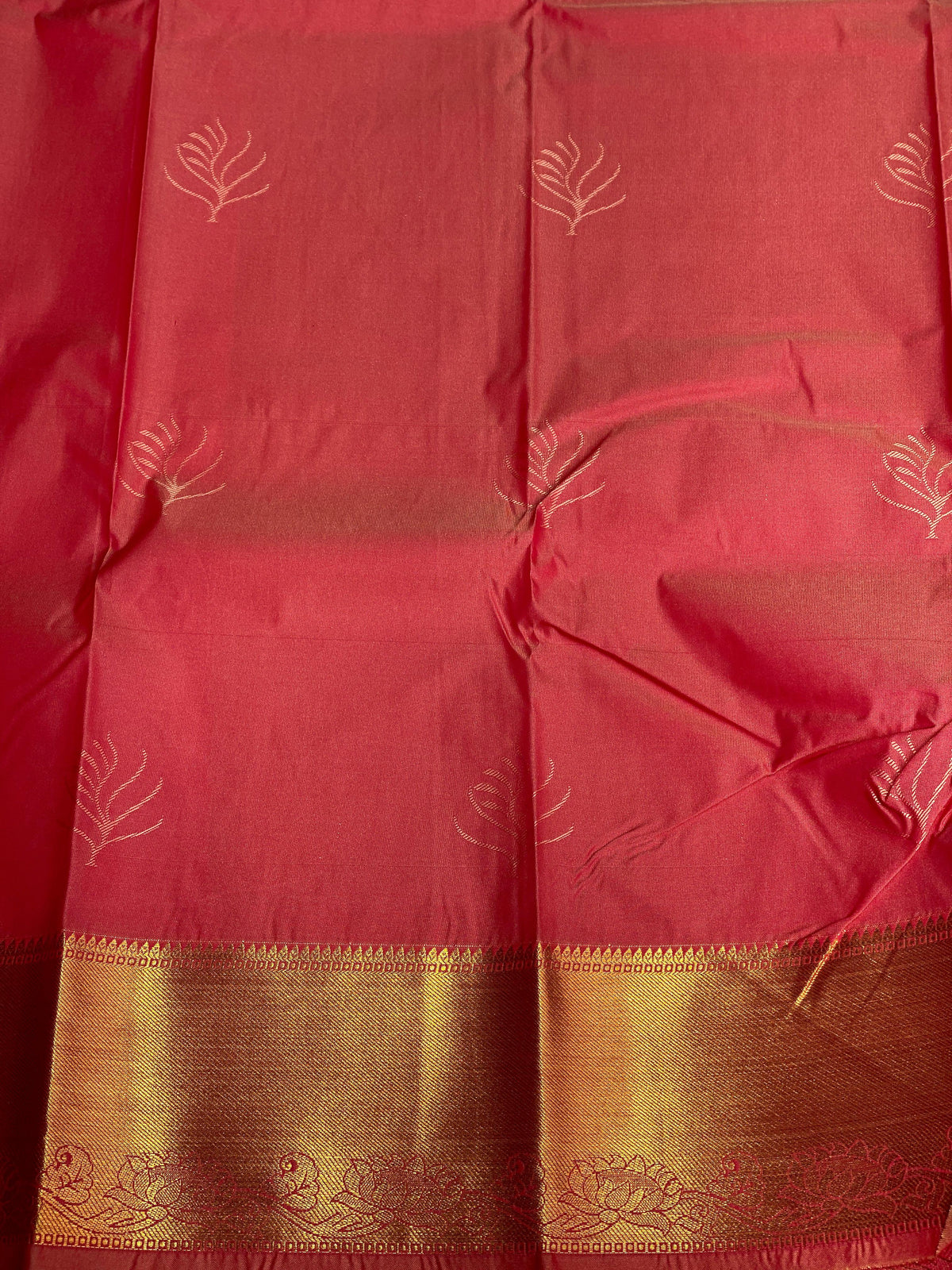 Purple and peach silk saree- PSSC7D