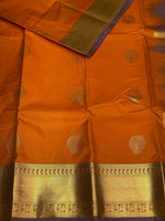 Orange silk saree- PSSC7E
