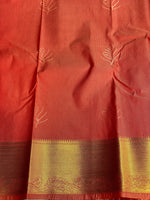 Maroon and peach silk saree- PSSC7F