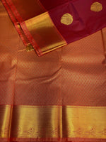 Maroon and peach silk saree- PSSC7F