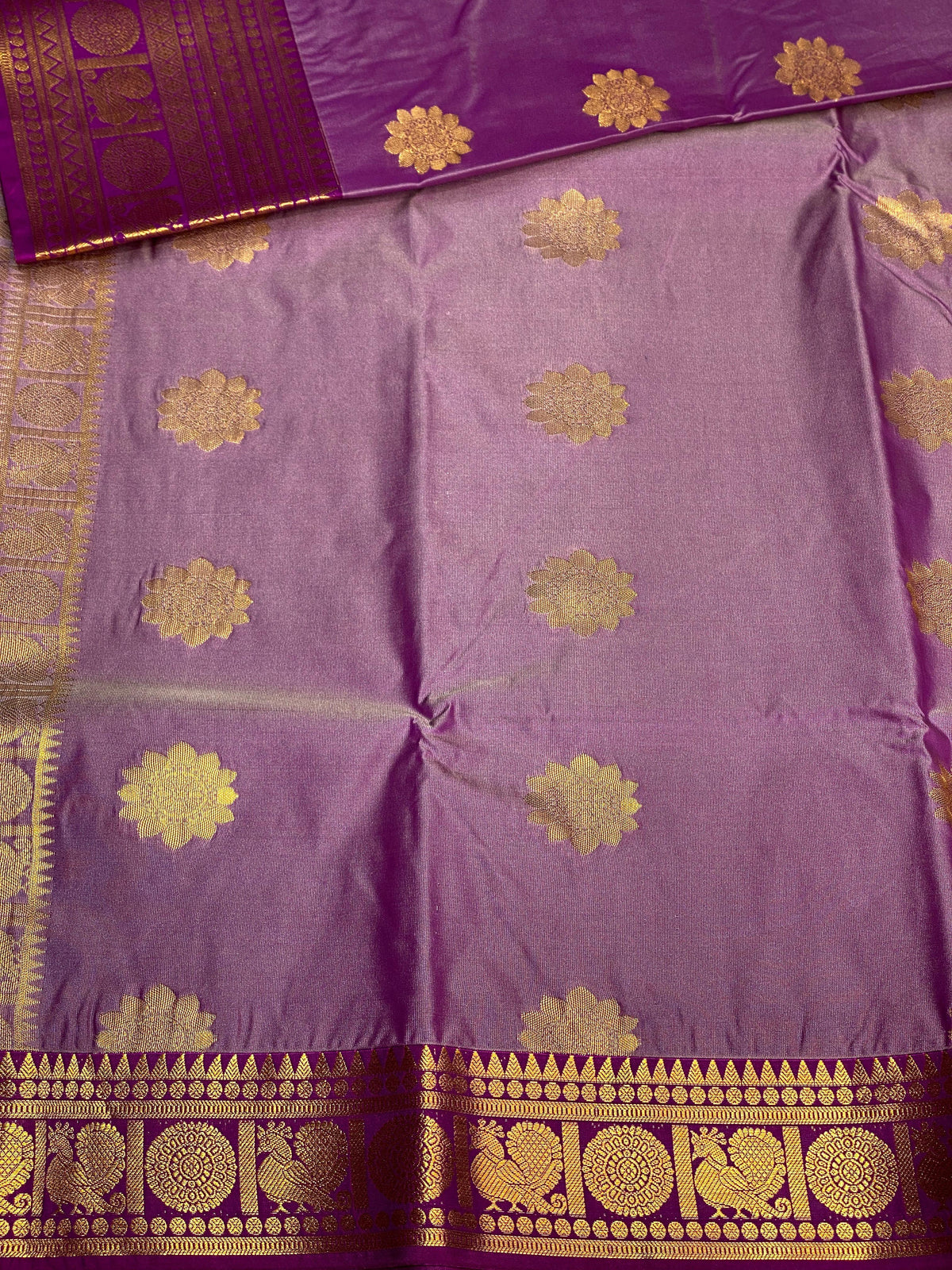 Lavender and purple silk saree- PSSC7H