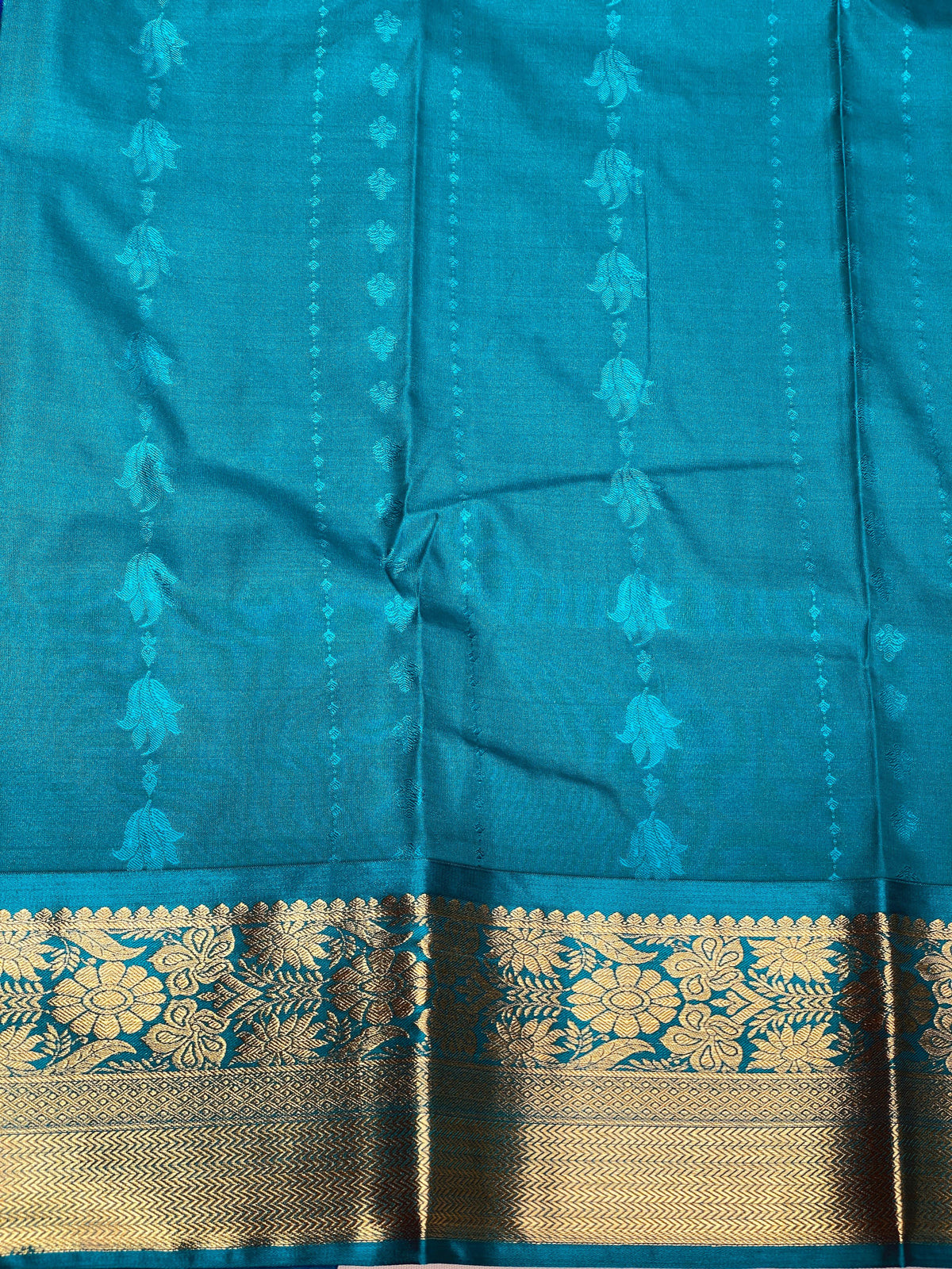 Dark blue and blue silk saree- PSSC8C