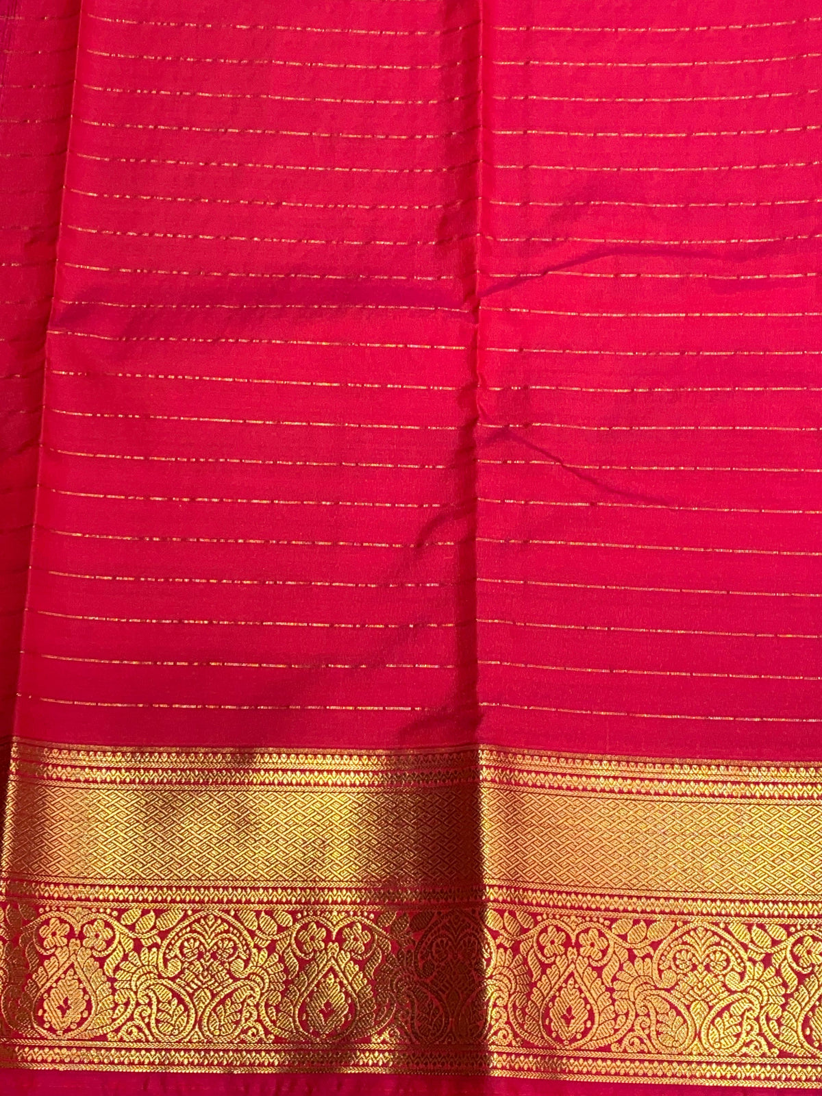 Dark grey and Red silk saree- PSSD2