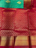 green and magenta silk saree- PSSD5
