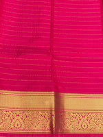 Blue and magenta silk saree- PSSD6