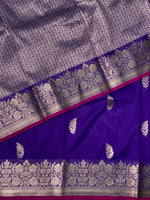 Bluish Violet Banarasi Saree - PBAN04