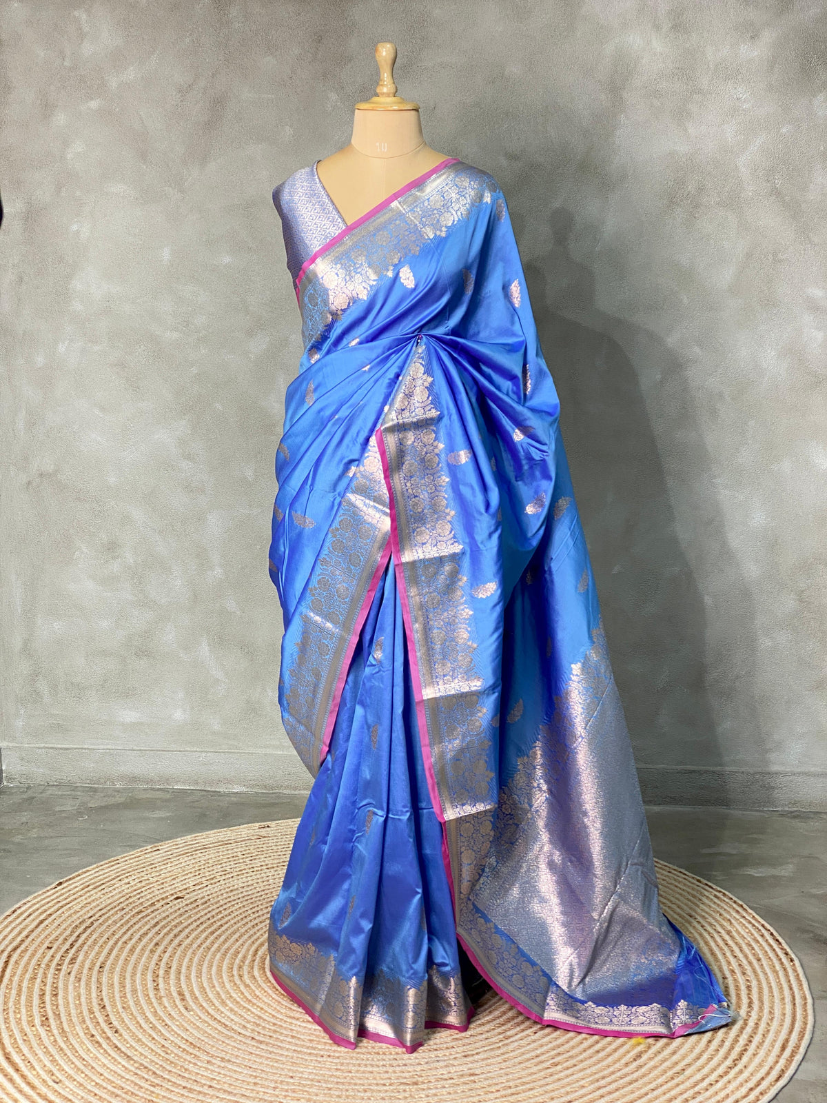 Light blue Banarasi Saree - PBAN05