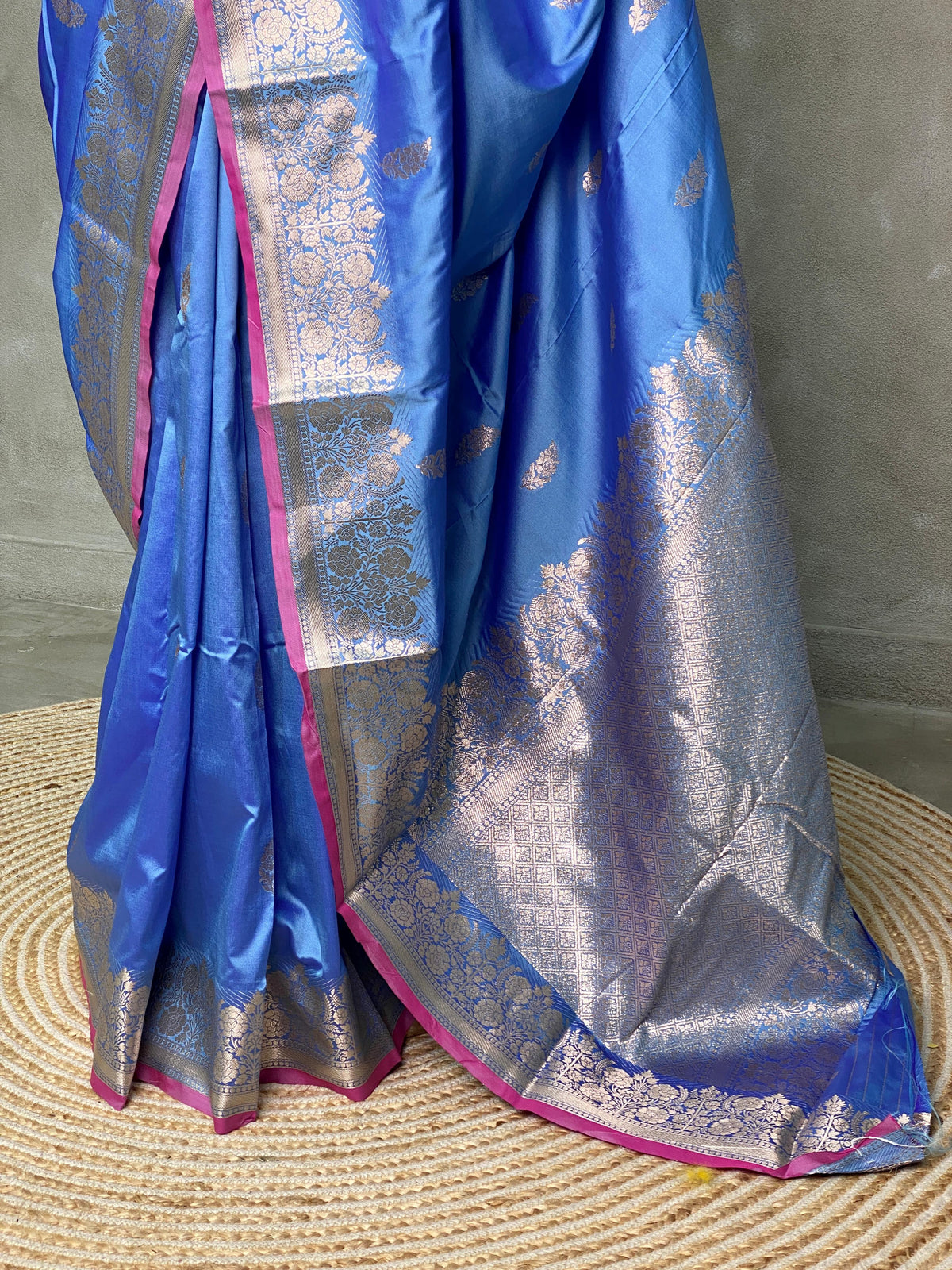 Light blue Banarasi Saree - PBAN05