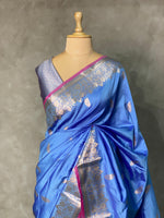 Light blue Banarasi Saree - PBAN05