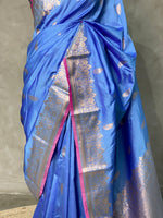 Light blue Banarasi Saree - PBAN05