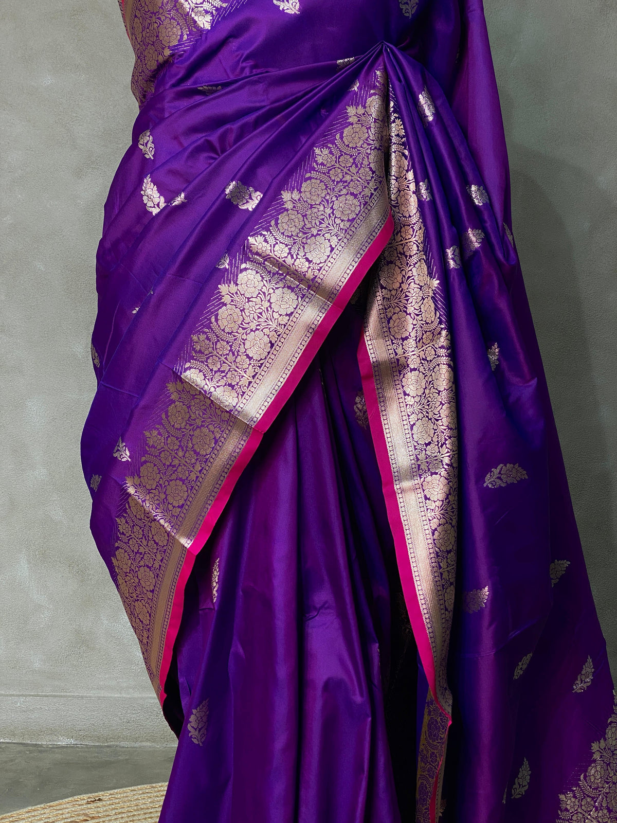 Violet Banarasi Saree - PBAN06