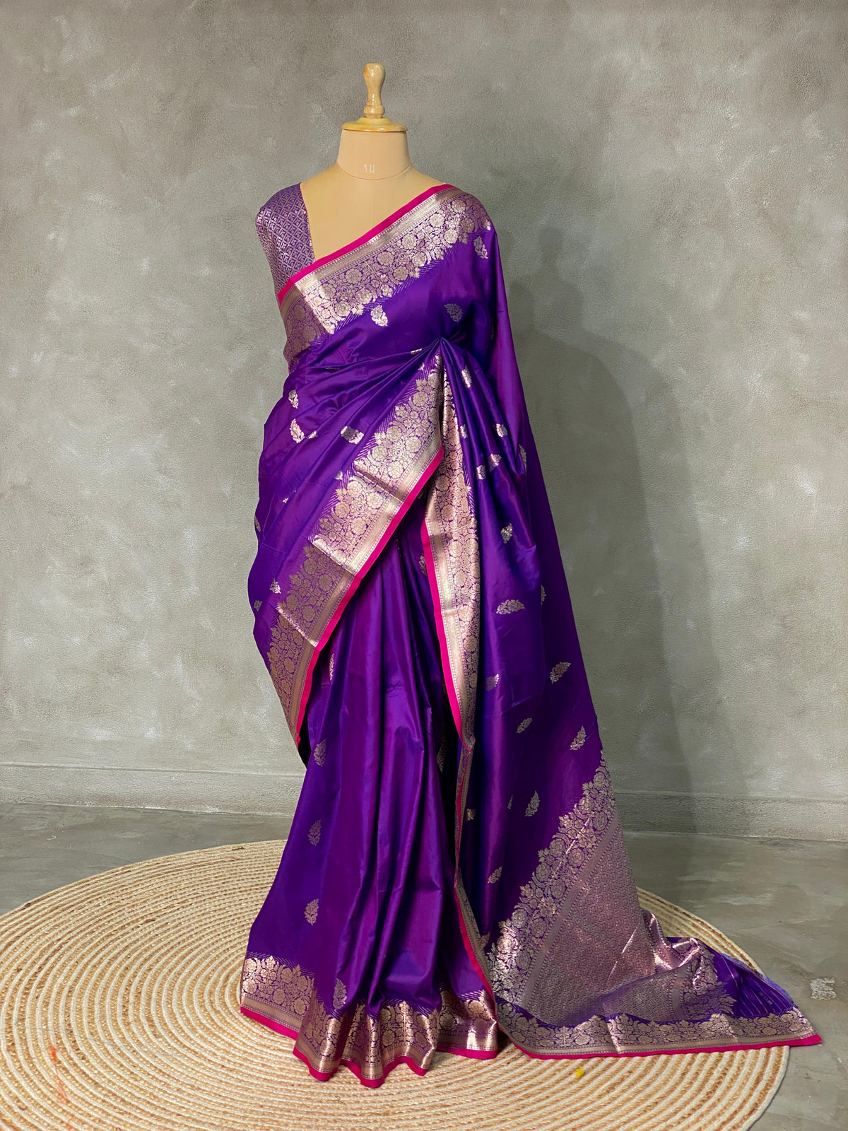 Violet Banarasi Saree - PBAN06