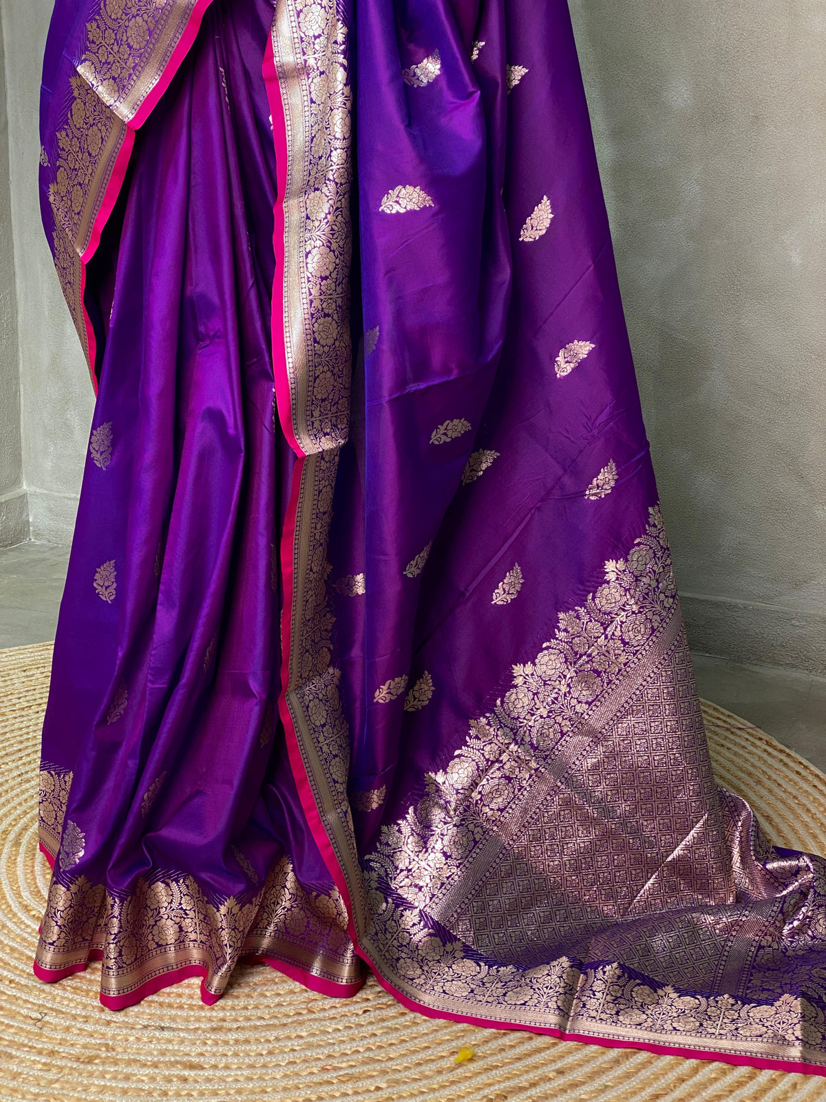 Violet Banarasi Saree - PBAN06