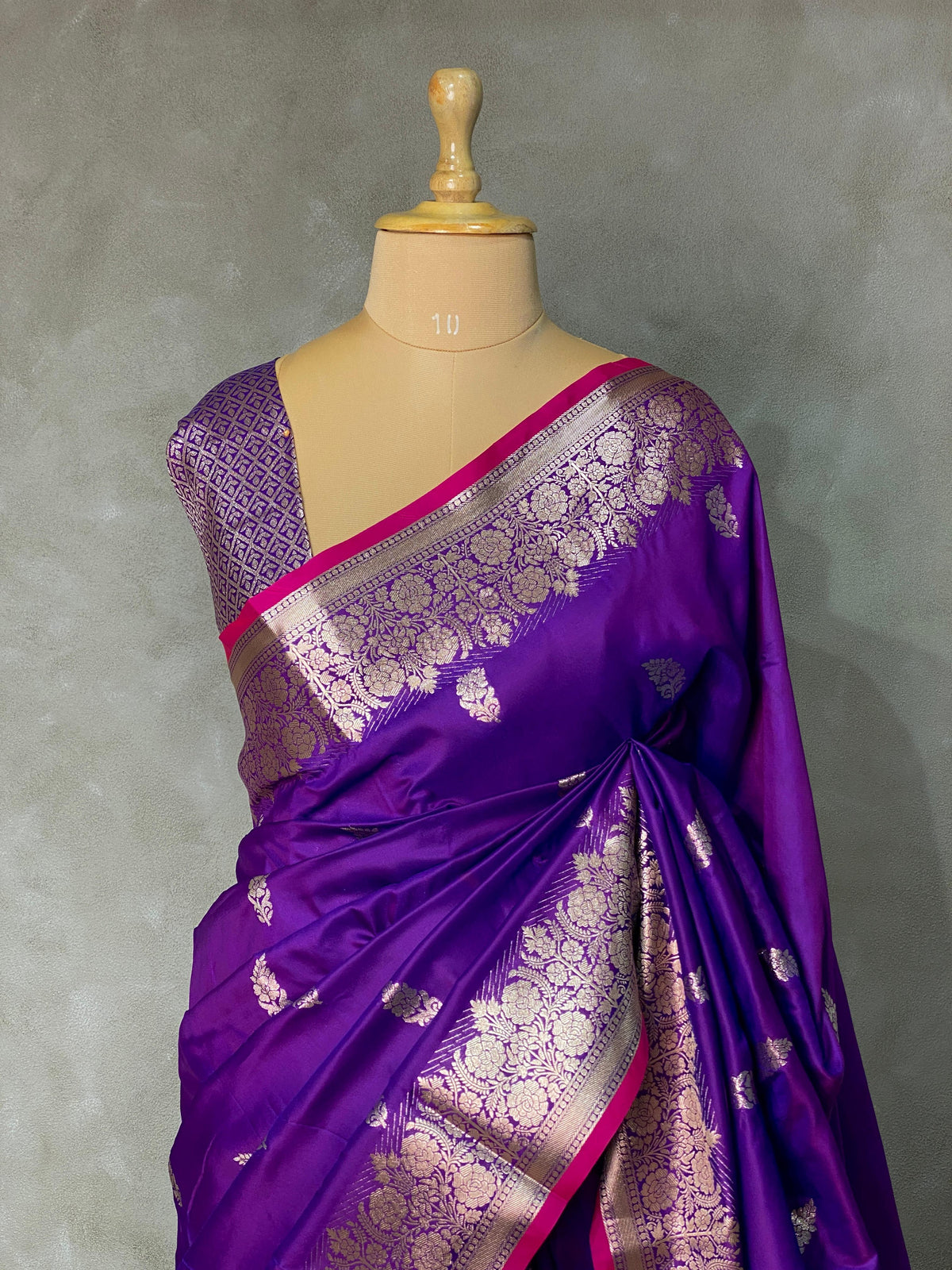Violet Banarasi Saree - PBAN06
