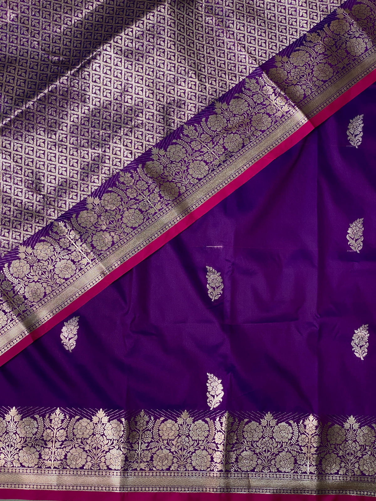 Violet Banarasi Saree - PBAN06