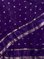 Violet pure crepe Saree - PSG04