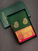 Green and magenta Kanchipuram Silk saree - PPSILKA