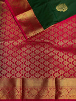 Green and magenta Kanchipuram Silk saree - PPSILKA