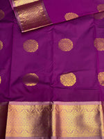 Purple and pink Kanchipuram Silk saree - PPSILKIJ
