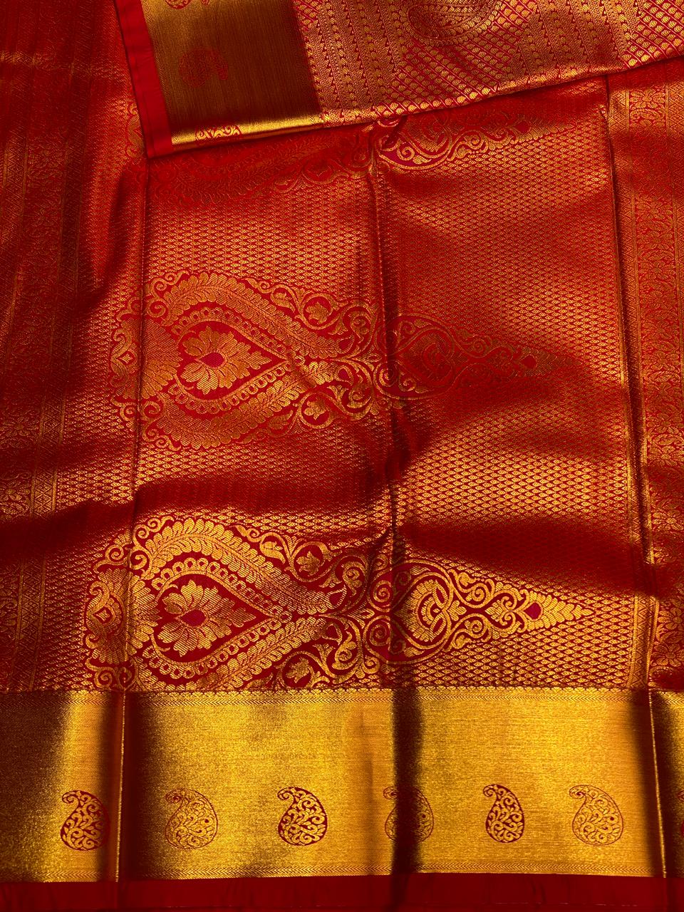 Maroon Bridal Kanchipuram Silk saree - PBRIDE1