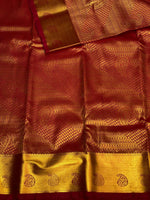 Maroon Bridal Kanchipuram Silk saree - PBRIDE2