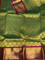 Green and magenta Tissue Kanchipuram Silk saree - PBRIDE6