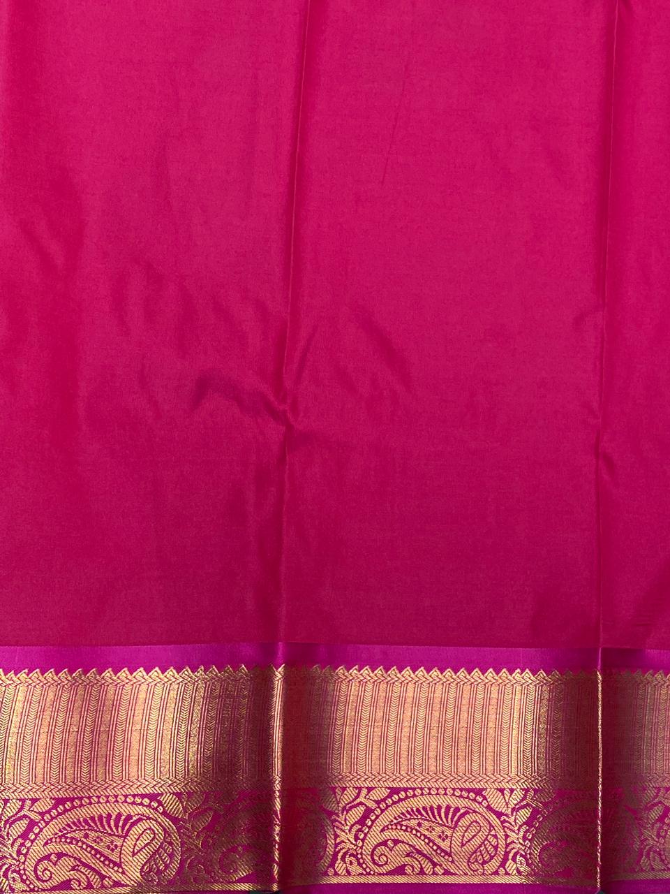 Green and magenta Tissue Kanchipuram Silk saree - PBRIDE7