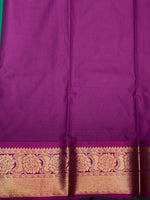 Green and purple Kanchipuram Silk saree - PPSILKN
