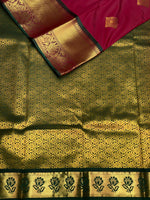 Maroon and Green Kanchipuram Silk saree - PPSILKO