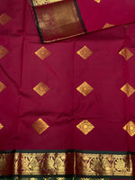 Maroon and Green Kanchipuram Silk saree - PPSILKO