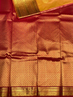 Yellow and magenta Kanchipuram Silk saree - PPSILKP