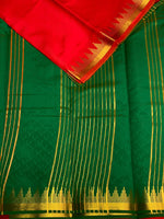 Red and Green Silk saree - PTEMP1