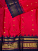 Magenta and navy blue Kanchipuram Silk saree - PPSILKO