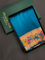 Peacock blue Kanchipuram Silk saree - PPSILKL