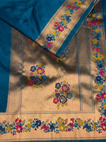 Peacock blue Kanchipuram Silk saree - PPSILKL