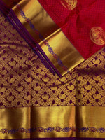 Red and purple Kanchipuram Silk saree - PPSILKP