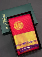 Red and purple Kanchipuram Silk saree - PPSILKP
