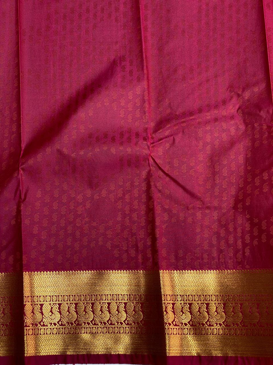 Brown and Maroon silk saree- PSP10
